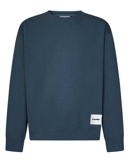 Jil Sander Blue Sweatshirt for men