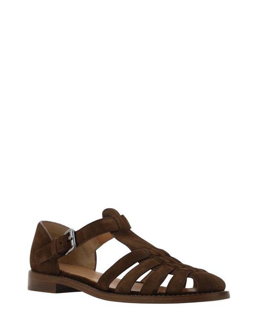 Church's Brown Kelsey Cage Toe Sandals