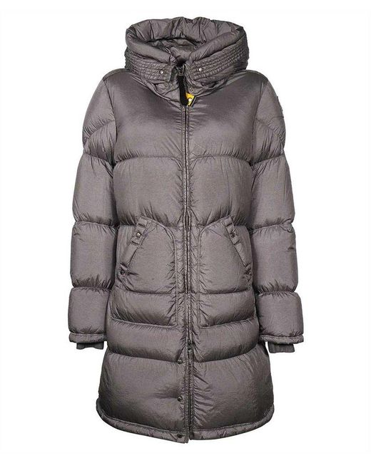 Parajumpers Gray Angelica Long Hooded Down Coat