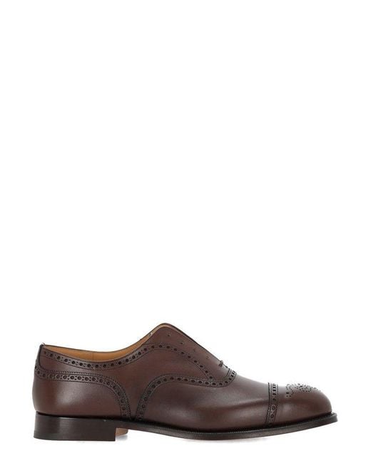 Church's Brown Brogue Batai Lace-Up Shoes for men