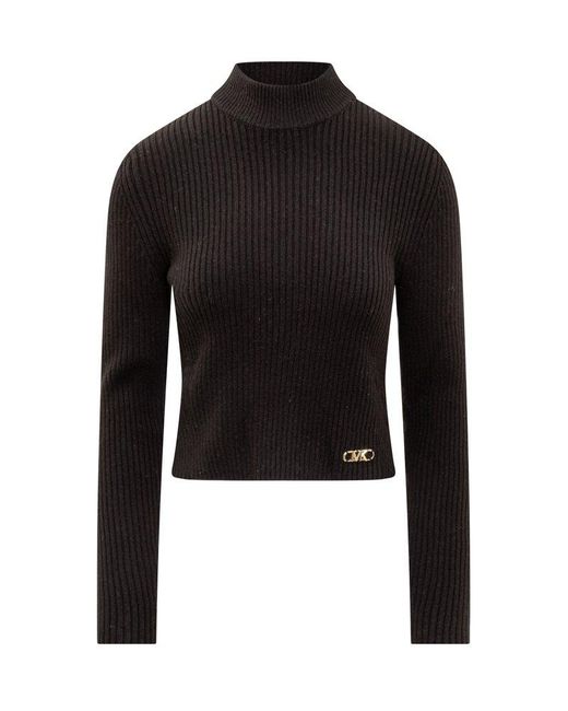 knitted logo plaque jumper