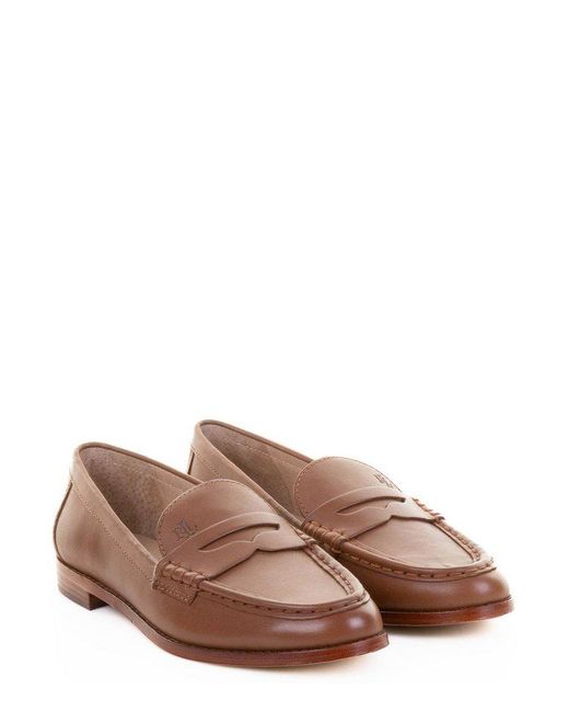 Ralph Lauren Brown Wynnie Slip-On Flats Loafers
