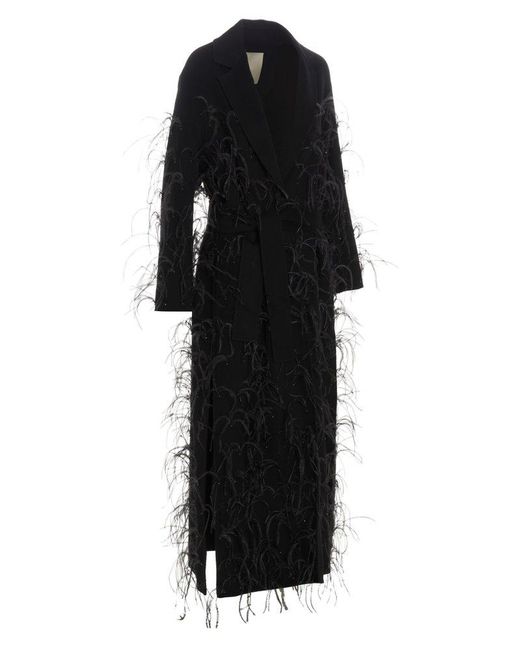 Elie Saab Black 'Embellished' Long Coat