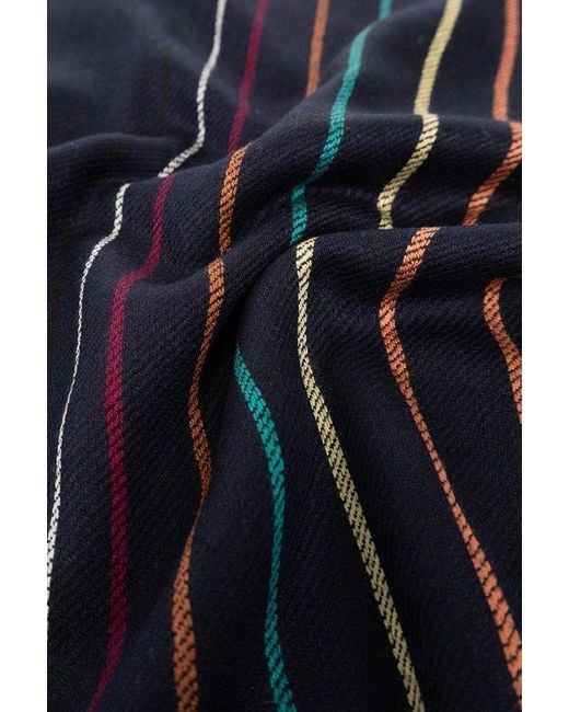 Paul Smith Blue Signature Stripe Scarf for men