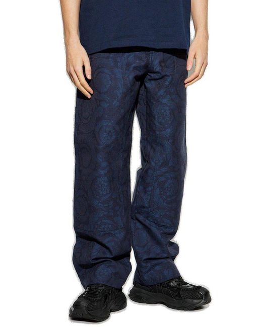 Versace Blue Cargo Pants for men