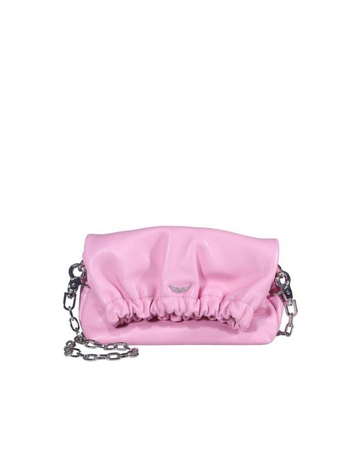 Zadig & Voltaire Pink Rockyssime Xs Shoulder Bag