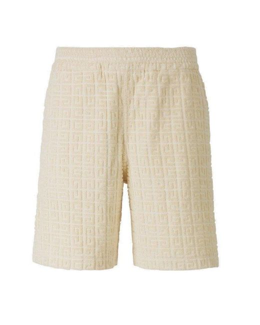 Givenchy Natural Logo Towel Effect Bermuda Shorts for men