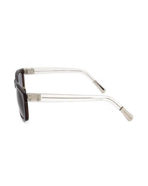 Linda Farrow Black X Kris Van Assche Rectangular Frame Sunglasses for men
