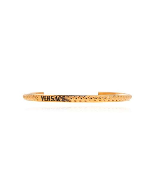 Versace White Logo-engraved Bracelet