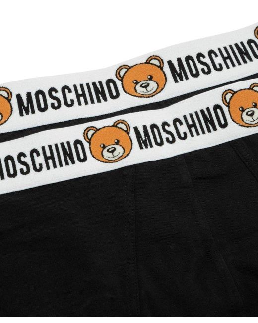 Moschino Teddy Bear Cotton Boxer in Black for Men