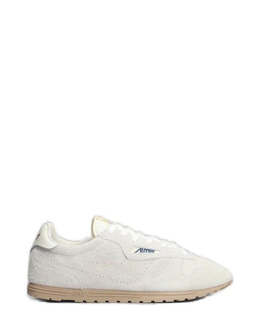 Autry White Windspin Low-Top Sneakers for men