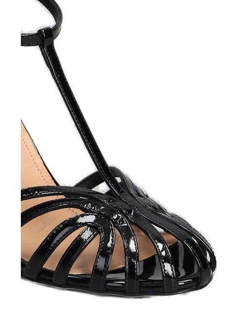 The Seller Black High-Heeled Buckle-Fastened Sandals