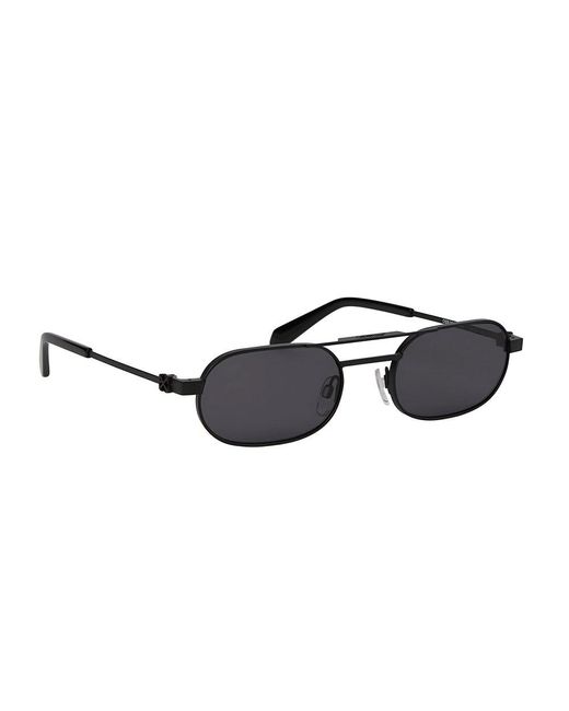 Off-White c/o Virgil Abloh Blue Oval Frame Sunglasses