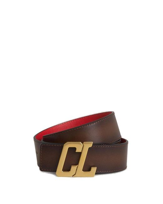 Christian Louboutin Men's CL Logo Leather Belt