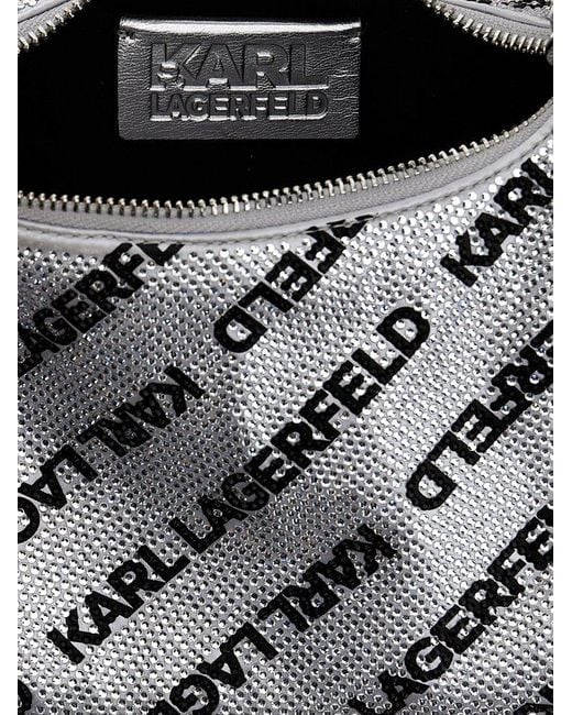 Karl Lagerfeld Gray K/kushion Logo Embellished Tote Bag