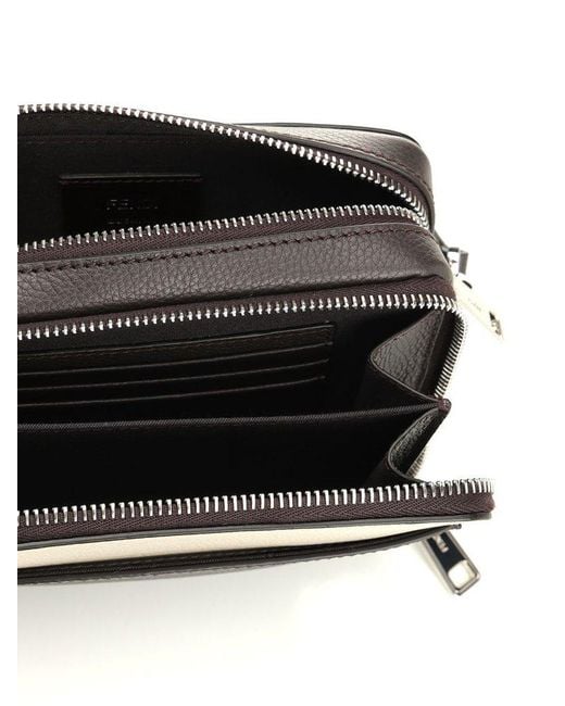 Fendi Black Diagonal Crossbody Bags for men