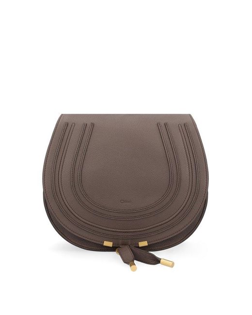 Chloé Marcie Medium Saddle Bag in Gray Lyst