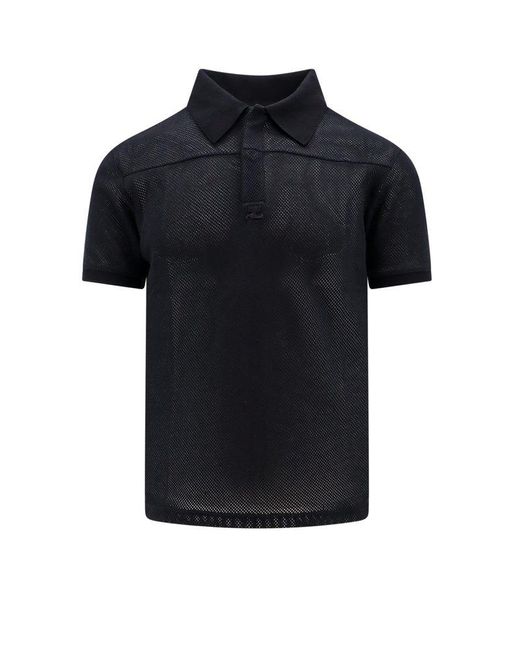 Courreges Black Polo Shirt for men