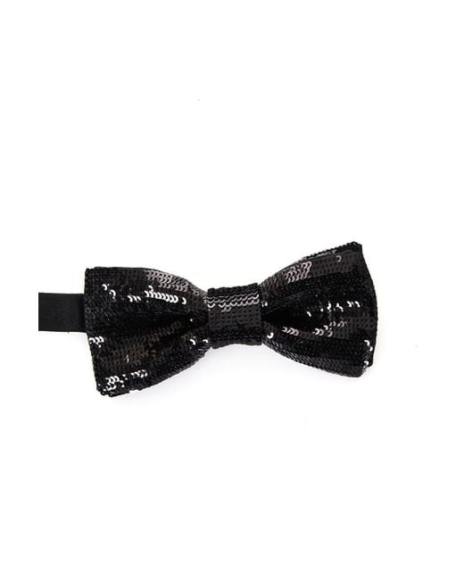 Saint Laurent Black Sequin Bow Tie for men