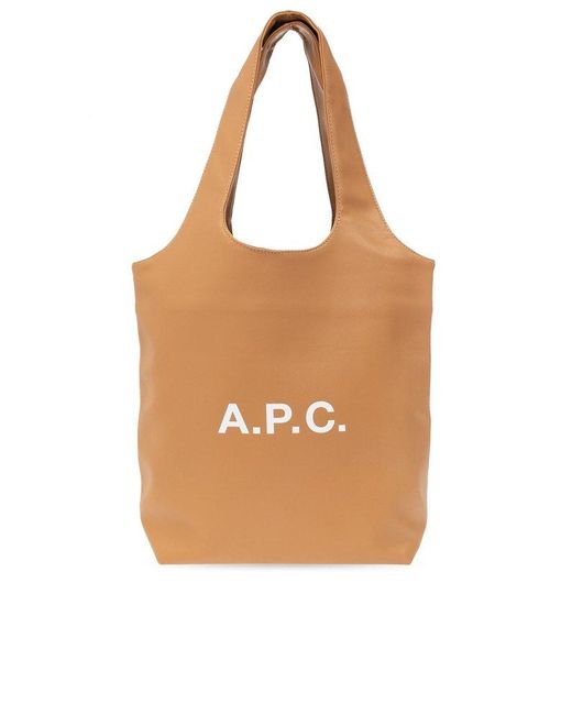 A.P.C. Brown 'ninon Small' Shopper Bag