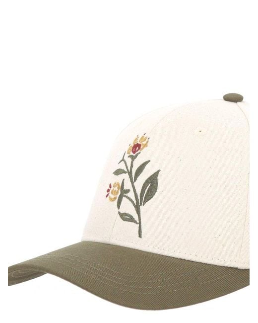Les Deux Natural Floral Embroidered Baseball Cap for men