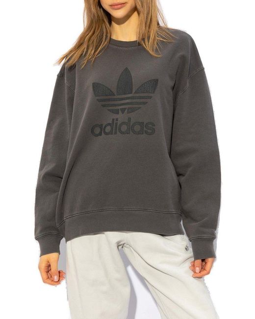 Adidas Originals Gray Sweatshirt With Logo,