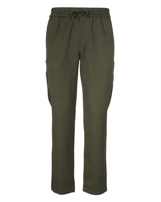 Les Deux Green Elasticated-Waistband Drawstring Trousers for men