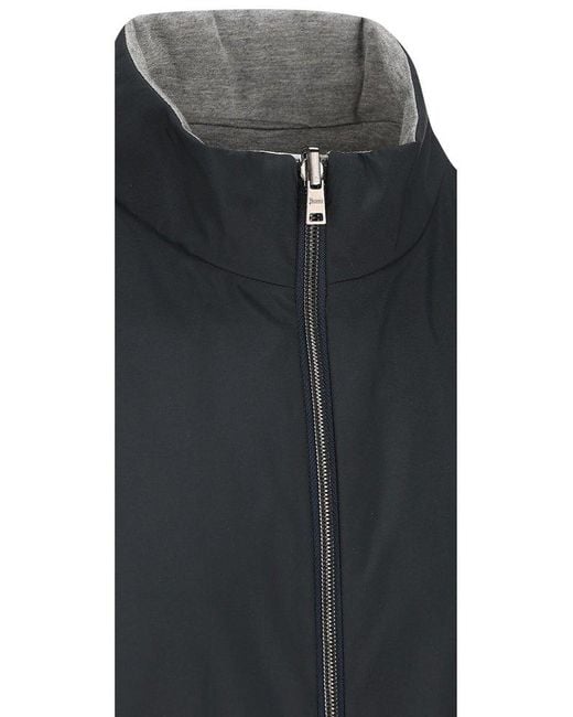 Herno Zip-Up Reversible Jacket in Black for Men | Lyst