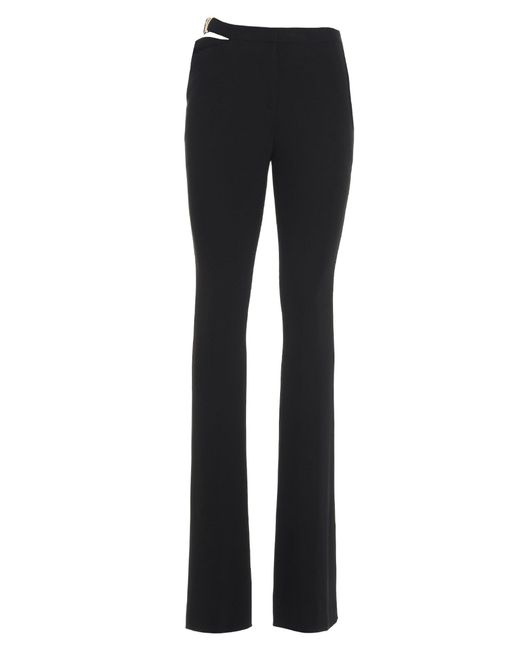 Versace Black Flared Trousers With Medusa