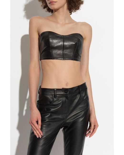 The Mannei Black Strapless Corset Top