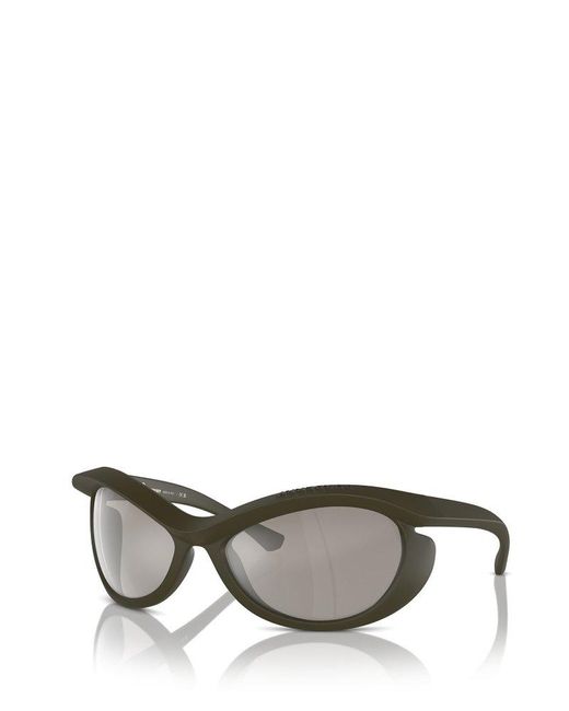 Burberry Gray Round Frame Sunglasses