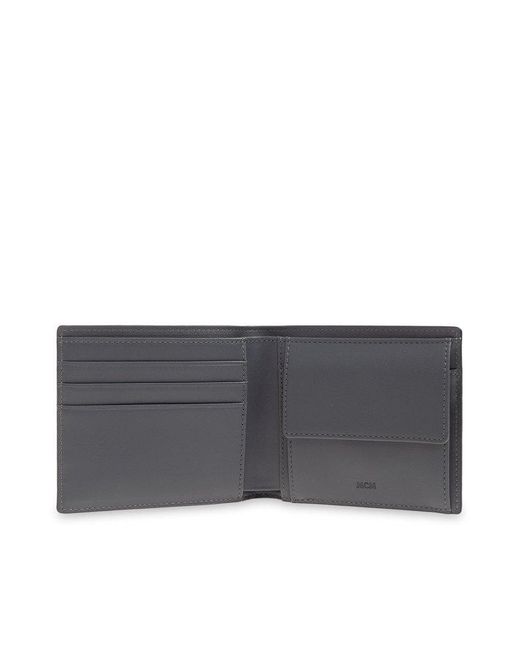MCM Gray Wallet With Monogram, for men