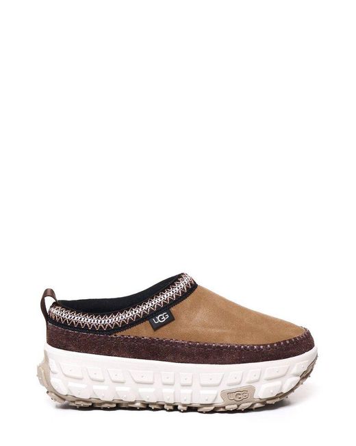 Ugg Brown Venture Daze Platform Contrast Stitched Slippers for men