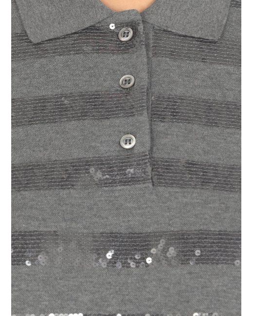 Brunello Cucinelli Gray T-Shirts And Polos