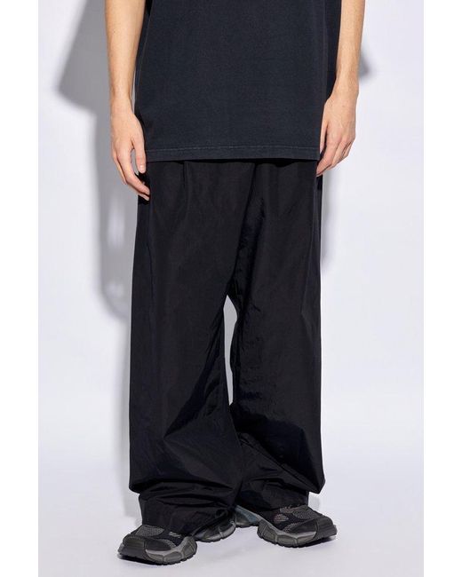 Balenciaga Black Track Pants With Logo, for men