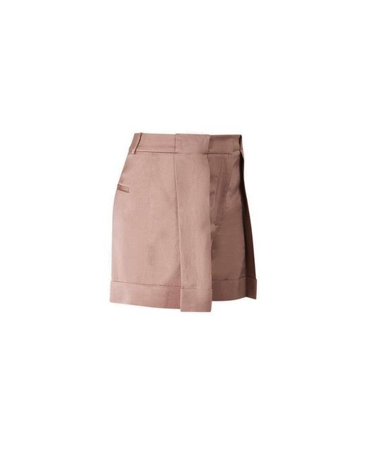 Balmain Pink Satin Plank Bermuda Shorts