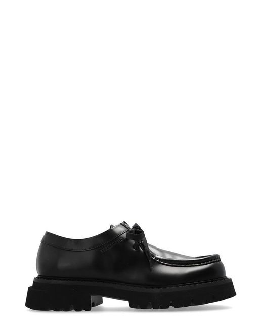 Ferragamo Black Lace-up Derby Shoes for men