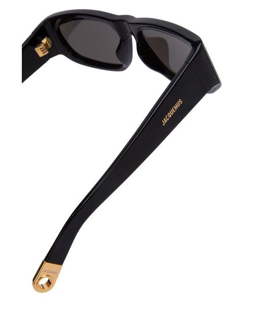 Jacquemus Black Rectangle Frame Sunglasses for men