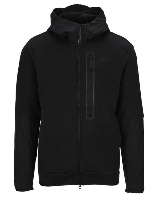 Nike Black Tech Fleece Hooded Jacket for men