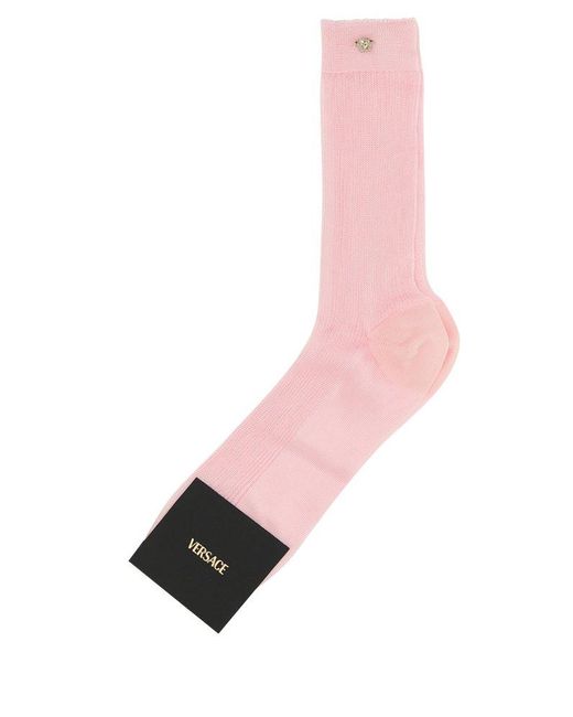 Versace Pink Medusa-plaque Socks