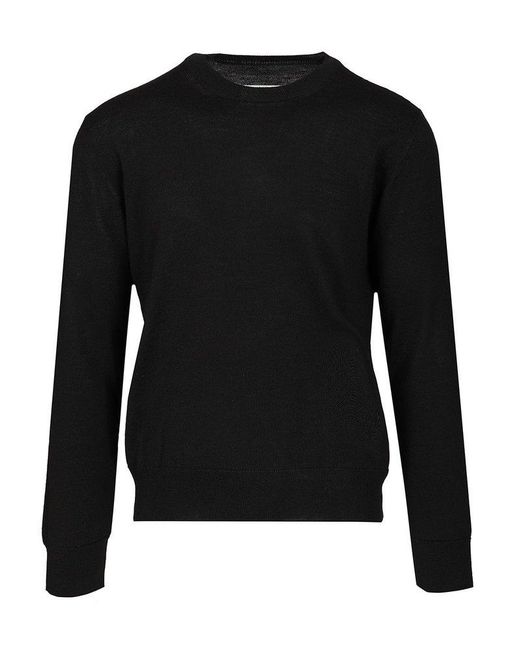 MM6 by Maison Martin Margiela Black Patch-Detail Jumper for men