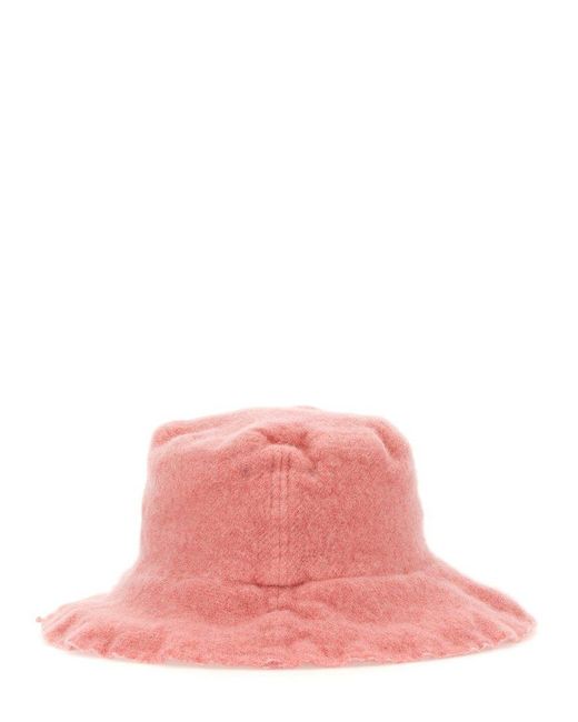 Comme des Garçons Pink Wool Bucket Hat for men