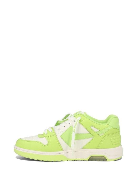 Off-White c/o Virgil Abloh Green Out Of Office Lace-up Sneakers for men
