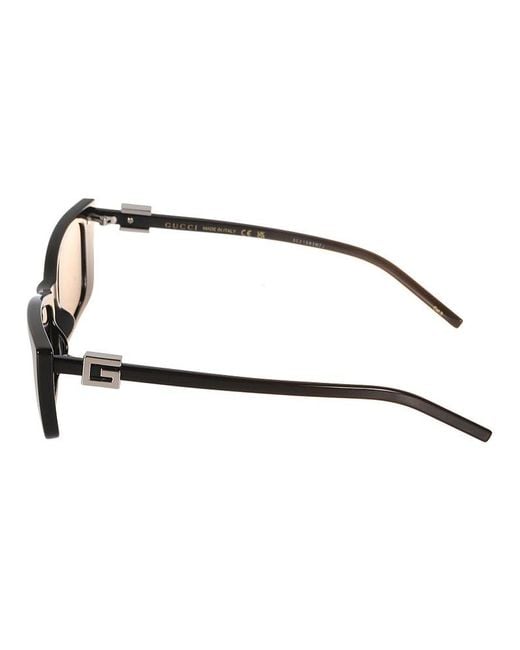 Gucci Brown Rectangle Frame Sunglasses