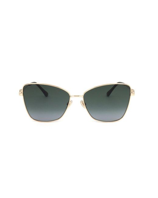 Jimmy Choo Green Butterfly Frame Sunglasses