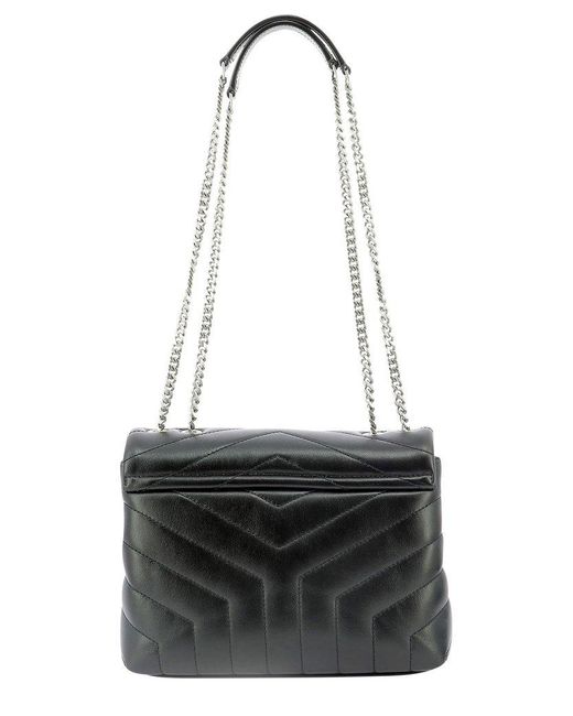 Saint Laurent Loulou Matelassé Small Shoulder Bag in Black Lyst