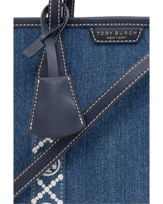 Tory Burch Blue 'shopper' Type Bag,