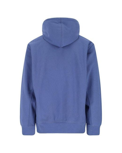 Carhartt Blue Hooded American Script Sweatshirt for men