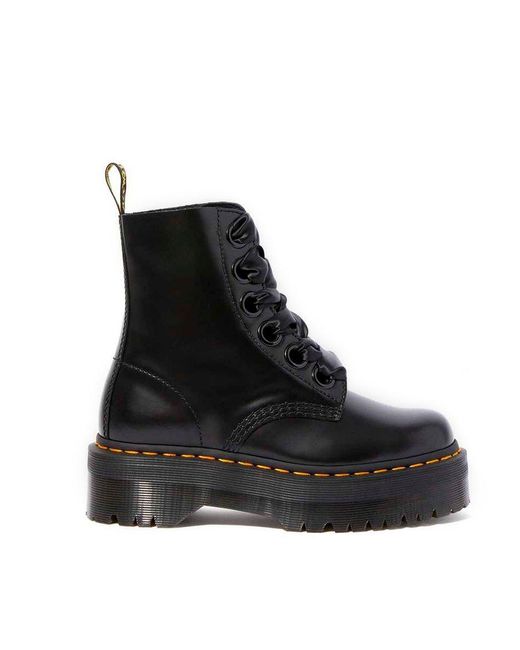 wacht Knikken Seminarie Dr. Martens Molly Platform Lace-up Boots in Black | Lyst