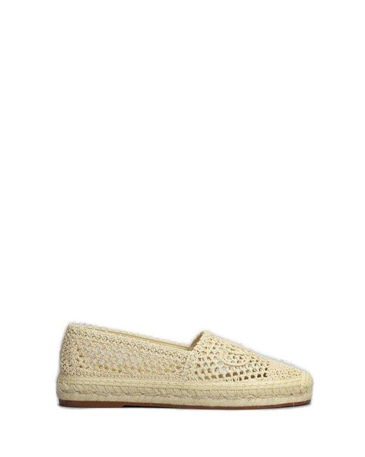 Chloé Natural Isla Logo Detailed Slip-On Espadrilles